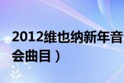 2012維也納新年音樂（2012維也納新年音樂會曲目）