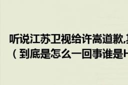 聽(tīng)說(shuō)江蘇衛(wèi)視給許嵩道歉,其中許嵩唱歌時(shí)還流淚了是真的嗎（到底是怎么一回事誰(shuí)是HOLD姐）