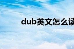 dub英文怎么讀（dub 英語(yǔ)單詞）