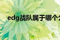 edg戰(zhàn)隊屬于哪個公司（EDG 企業(yè)名稱）