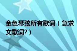 金色琴弦所有歌詞（急求【金色琴弦】《Crescendo》的中文歌詞?）