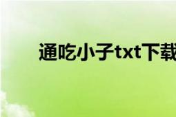 通吃小子txt下載（求通吃小子全書）