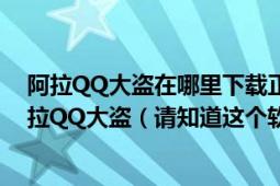 阿拉QQ大盜在哪里下載正版沒有病毒沒有后門沒有木馬啊拉QQ大盜（請知道這個軟件的高手回答謝謝了）