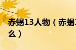 赤蝎13人物（赤蝎13中12個(gè)寄生人分別叫什么）