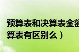 預(yù)算表和決算表金額是一樣的么（支出表和預(yù)算表有區(qū)別么）