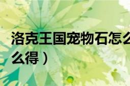 洛克王國寵物石怎么獲?。蹇送鯂鴮櫸锸趺吹茫?></div></a><div   id=