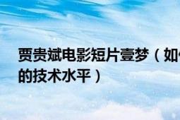 賈貴斌電影短片壹?jí)簦ㄈ绾卧u(píng)價(jià)賈貴斌的短片作品《壹?jí)簟返募夹g(shù)水平）