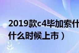 2019款c4畢加索什么時候上市（新c4畢加索什么時候上市）