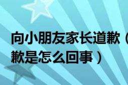 向小朋友家長道歉（獲獎小學生父親發(fā)聲明致歉是怎么回事）