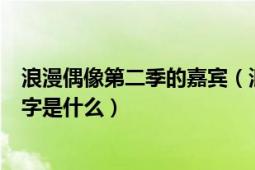 浪漫偶像第二季的嘉賓（浪漫偶像第一季中每對情侶取的名字是什么）