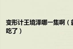 變形計(jì)王境澤哪一集?。ň褪钦f不吃飯就死的那個(gè)人但還是吃了）