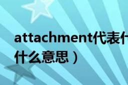 attachment代表什么意思（attachment是什么意思）