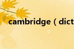 cambridge（dictionary有中文網(wǎng)站嗎）