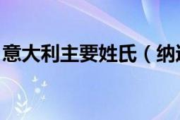 意大利主要姓氏（納達(dá)爾 西班牙、法國(guó)姓氏）