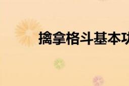 擒拿格斗基本功（擒拿格斗教程）