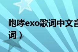 咆哮exo歌詞中文音譯（求exo咆哮中文版歌詞）