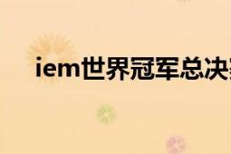 iem世界冠軍總決賽（iem世界總決賽）