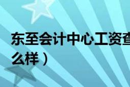 東至會計中心工資查詢（東至會計結算中心怎么樣）