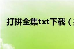 打拼全集txt下載（打拼全文txt免費下載）