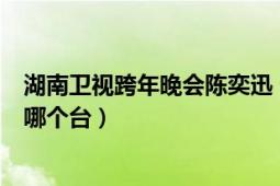 湖南衛(wèi)視跨年晚會陳奕迅（陳奕迅2017—2018跨年晚會在哪個臺）