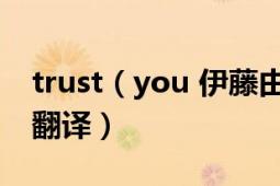 trust（you 伊藤由奈 這首歌曲 的標(biāo)準(zhǔn) 中文翻譯）