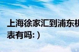 上海徐家匯到浦東機(jī)場大巴嗎（有幾班車時刻表有嗎:）