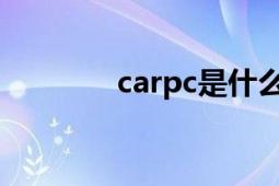 carpc是什么意思（car-pc）