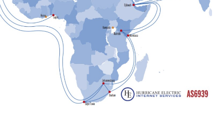 颶風電氣將肯尼亞IP傳輸擴展到蒙巴薩